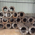 Concrete pile flange steel end plate